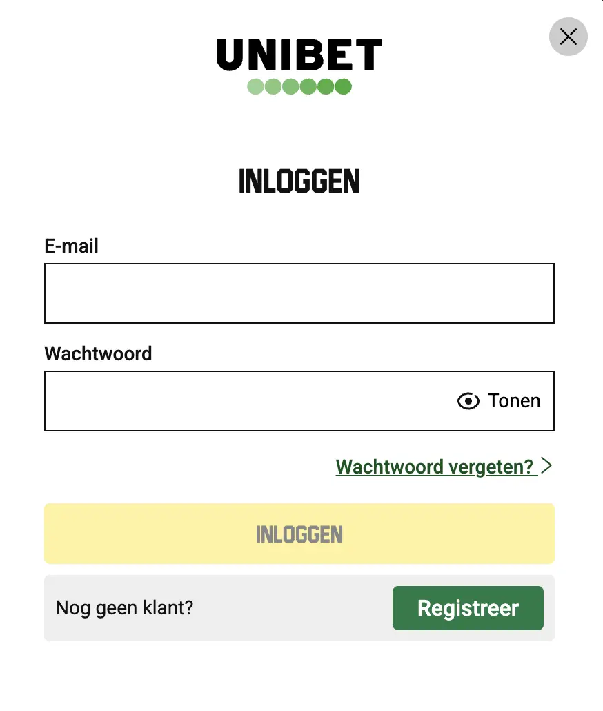 Tafelspellen Unibet Casino