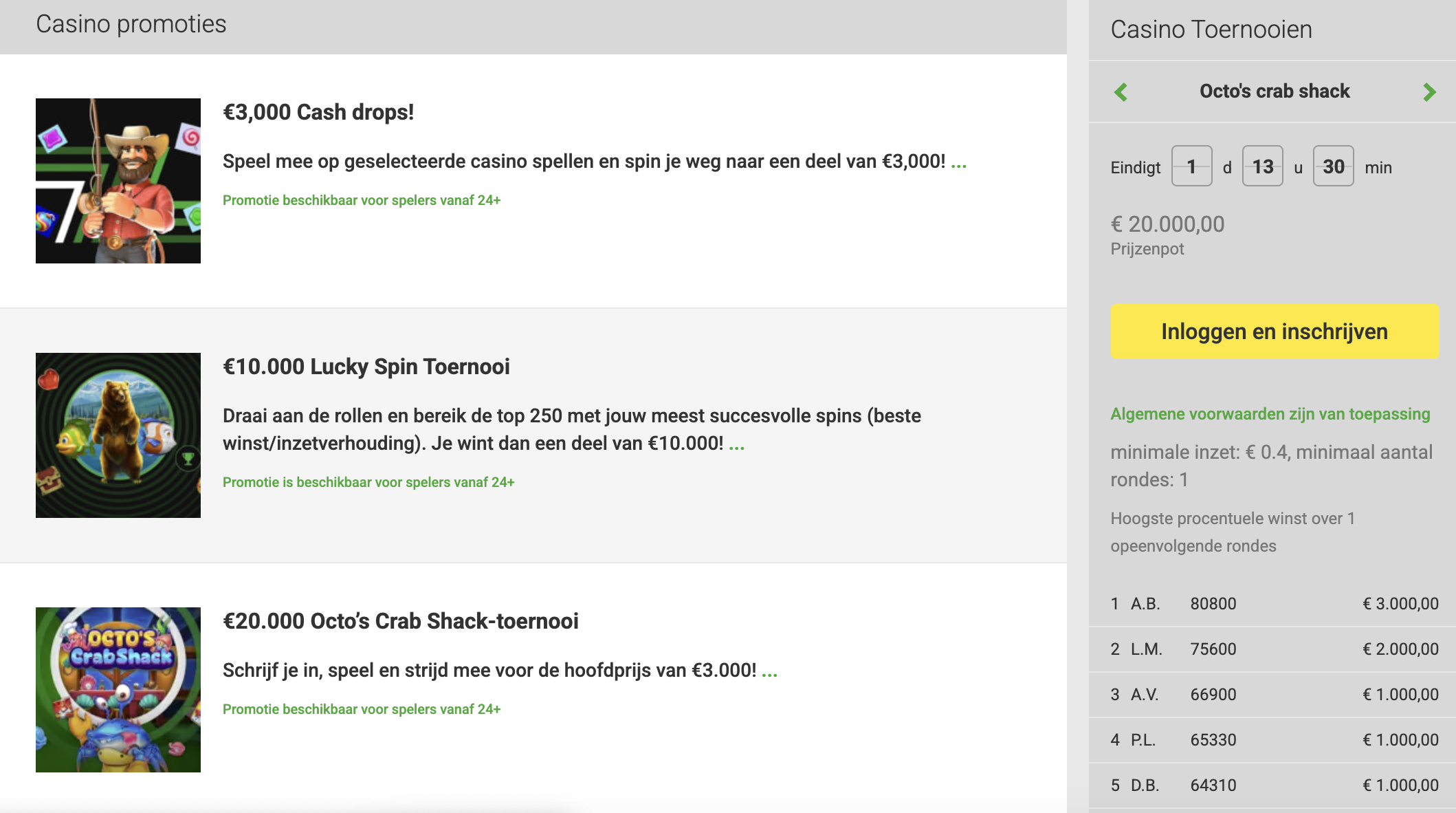 Live spellen